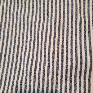 Striped Blue and White Fabric Pottery Barn Wheaton Stripe